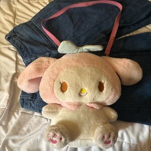 Sanrio My Melody Plush Backpack - Pink and Cream